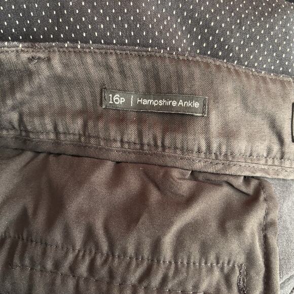Talbots Petites Hampshire Ankle Pants Black White Polka Dots Womens 16P NEW - Picture 6 of 8